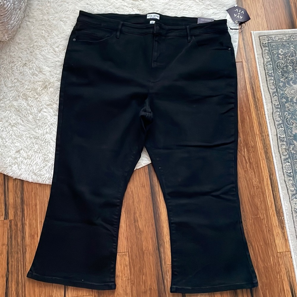 Ava Viv high rise, ankle boot cut black jeans NWT 26w - Picture 3 of 6